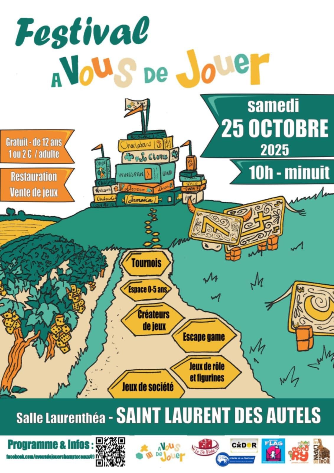 affiche du festival de jeu organisé en octobre par l'association